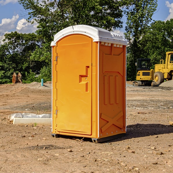 how often are the portable restrooms cleaned and serviced during a rental period in Middleport